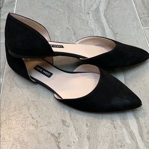 Nine West Starship D’orsay Flat 7.5 M Black nubuck
